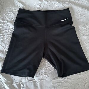 Nike Black High-Rise Bike Shorts with Swoosh